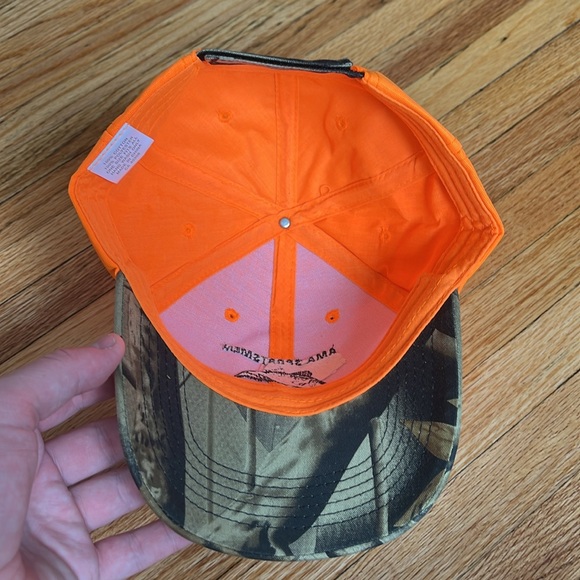 Walleye Fishing Camo Tournament Hat / Blaze Orange / New - Picture 5 of 5